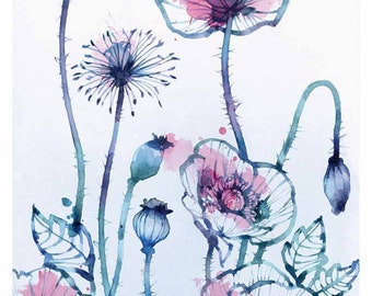 Poppies - A3 - GICLEE Fine Art Print - 11.5 x 16,5 inches