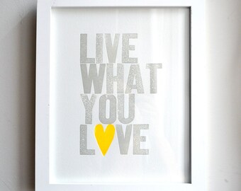 Live What You Love Special Edition Neon Yellow Heart - on sale!