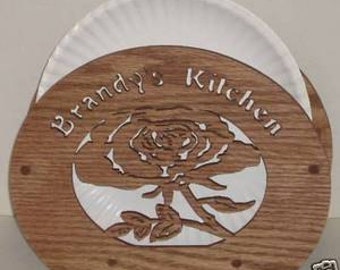 Rose Paper Plate Holder