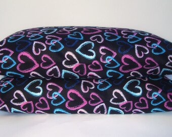 Valentines Day Gift, Hearts Flannel Pillowcase Set, Wedding Anniversary Pillowcase Set, Standard/Queen Size Set of 2