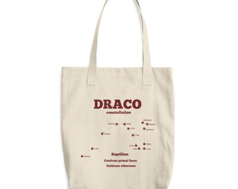 Draco Constellation Cotton Tote Bag