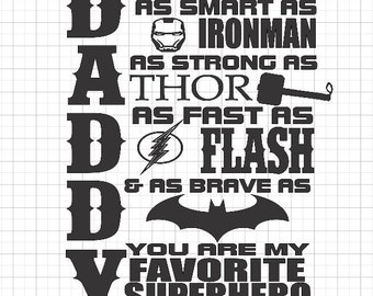 SVG Only, Daddy Superhero SVG, Superhero Daddy SVG, Fathers Day Svg, Superhero Svg, You are my hero svg, Svg Digital Download