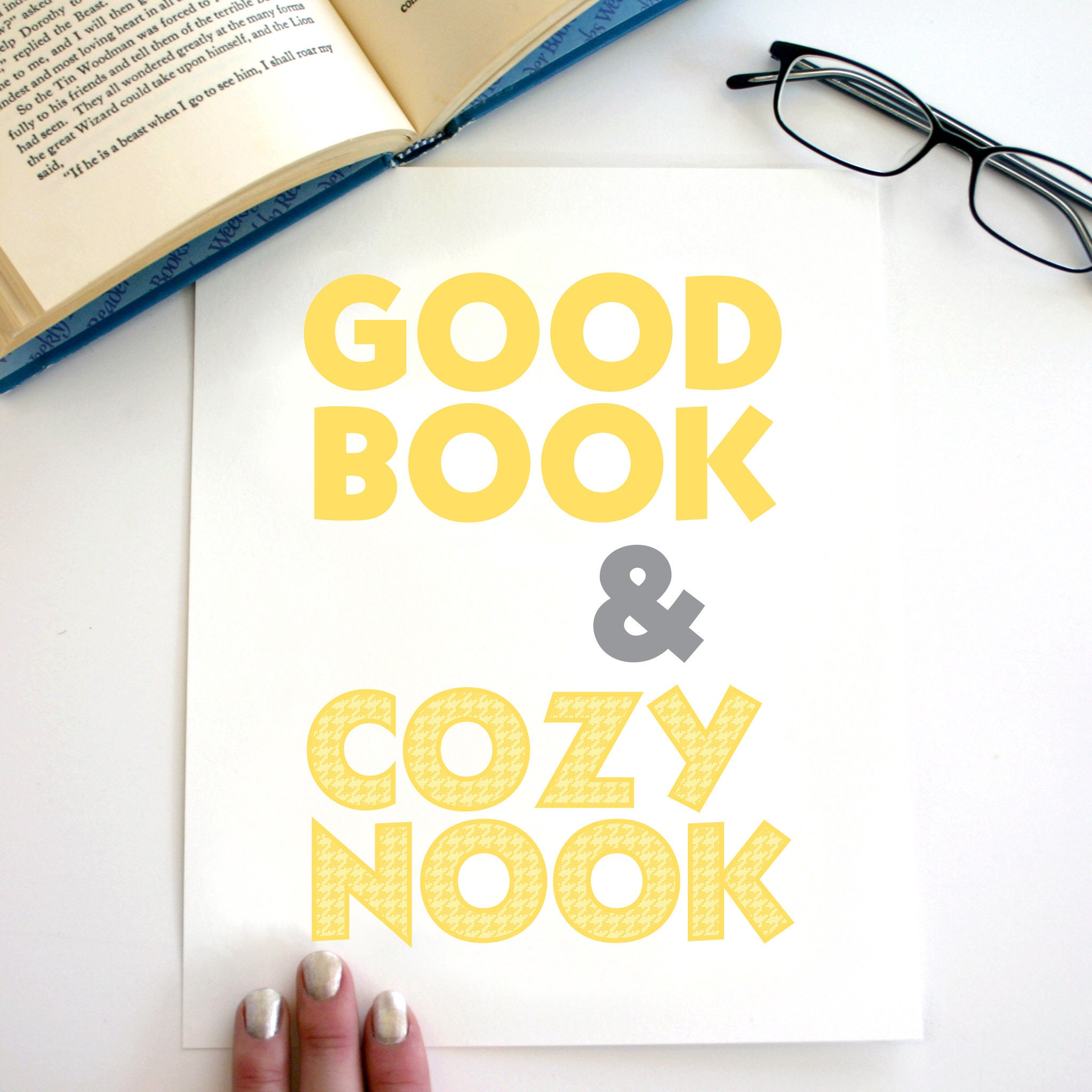 Reading Nook Print Gift for Book Lover Book Print