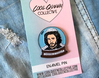 Jon Snow Globe Enamel Pin