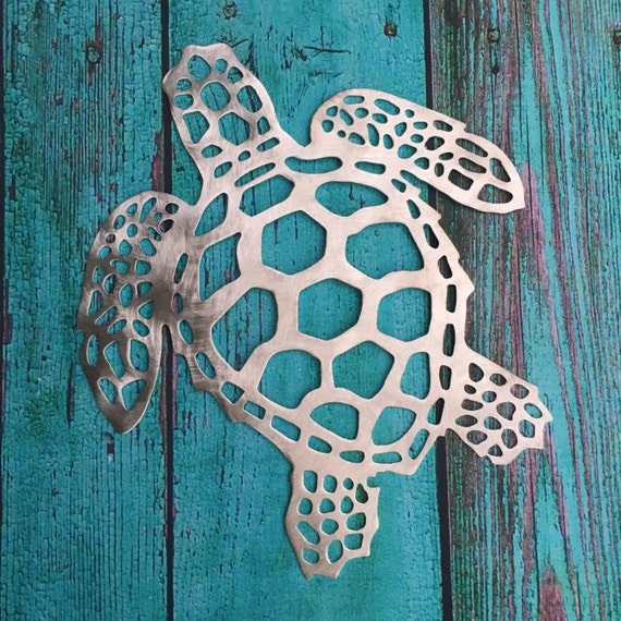 Sea Turtle 16.75 Handmade Metal Wall Hanging aluminum