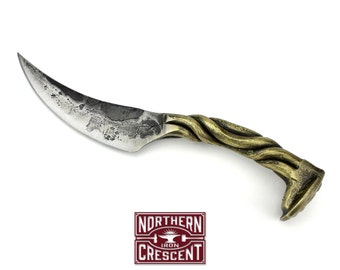 Railroad Spike Knife, railroad spike art, hand forged knife, personalized knife, hunting knife, blacksmith knife, engraved knife, item K6