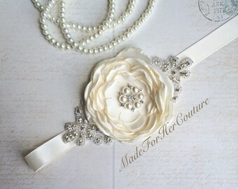 Ivory Bridesmaid Sash/Belt, Flower girl Sash, flower girl belt, Rustic Sash, Wedding Sash, wedding belt, bridal sash/belt, Bridal sash