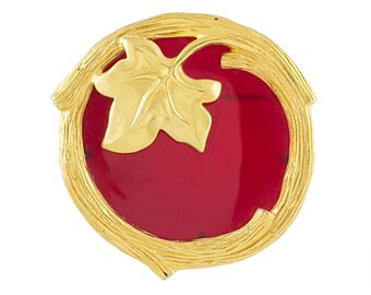 Givenchy round ivy brooch