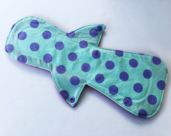 XL 13inch Reusable Postpartum Mama Cloth Bamboo/ HEAVY, Polka Dots