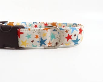 Cream Star Dog Collar | Dog Collar | Puppy Collar | Girl Dog Collar | Boy Dog Collar | Stars Dog Collar | Male Dog Collar | Small Dog Collar