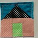 ITH House Quilt Block Embroidery Digital Design Download (4x4, 5x7, 6x10)