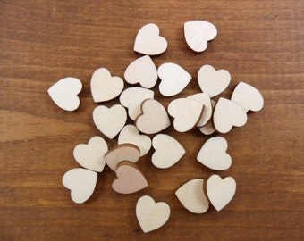 Wood Hearts 1/2" Laser Cut Wood Heart - 50 Pieces