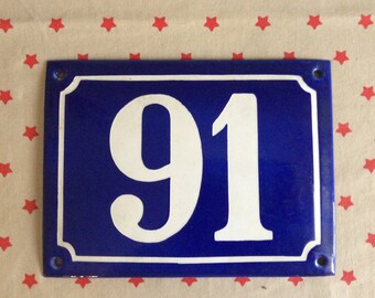 Vintage Street number sign