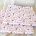 SPRING SALE - Set of Two Handmade Flannel Receiving Blankets - I Love Grandma, Pink, Lavender, White, Brown Teddy Bears