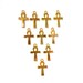 10 Antique Gold Ankh Charms, Jewelry Making - 30-6