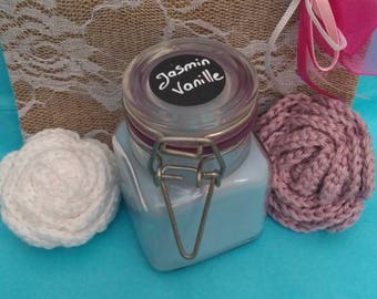 90g scented Jasmine soy wax candle and notes of vanilla