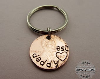 Custom Daddy Penny Keychain, Daddy Keychain, Dad Keychain, Gift for Dad, Custom, Penny Keychain, Father's Day Gift, Daddy, Keychain, Gift