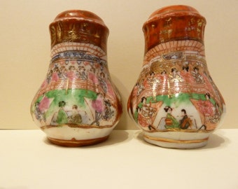 Salt & Pepper Shakers, Ceremonial, Asian Design