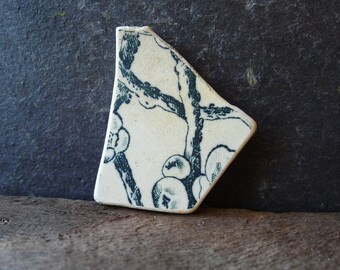 Beautiful Twigs & Berries / Scottish Sea Pottery / Scottish Beach