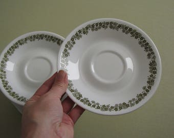 Vintage Corelle Crazy Daisy Saucer Plates - Set of Four - 6 1/4 inches in diameter