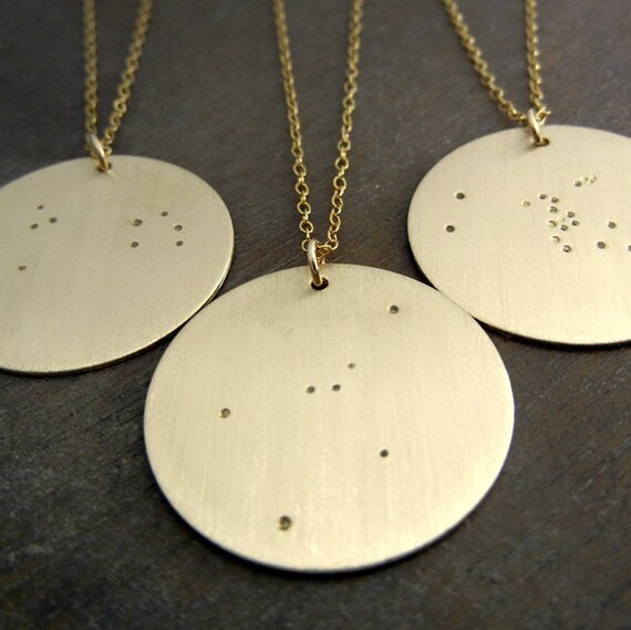 Constellation Necklace Gold Constellation Necklace Zodiac