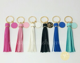 Monogrammed Keychain with Tassel, Mother's Day Gift, Bridal Party Gift, Bar and Bat Mitzvah Favor, Monogrammed Mother's Day Gift
