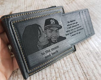 anniversary gifts for men, mens gift, mens wallet, gift for men, leather wallet, engraved mens wallet, personalized leather wallet for men