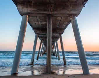 The Lonely Pier, Ocean Photography, All profits donated to TheirForeverHome.org