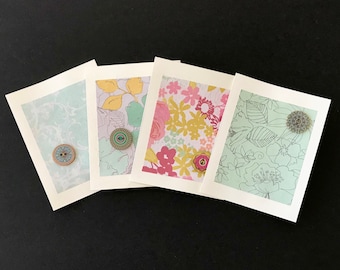 HandMade Greeting Cards (Pale Florals)