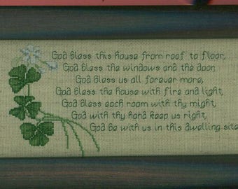 Irish House Blessing Framed Cross-stitch