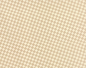 Farmhouse Fabric by the Yard, Fig Tree Fabric, Moda Fabrics, Tan Check Criss Cross, Tan and White Quilt Fabric, Tan Check Fabric, 20256 15