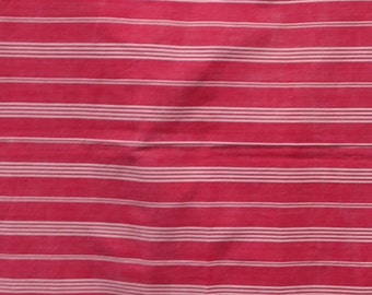 Large Piece of Vintage French Ticking /Red & White