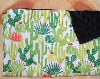 Cactus Baby Blanket- Gender Neutral- Minky Baby Blanket- Baby Shower Gift