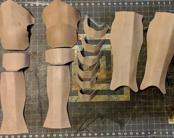 Leather leg greaves kit