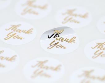 42 Gold Foil Stickers, Envelope Seals, Packaging Stickers,Product Label Stickers,Thank You Stickers,Gold Letter Stickers,Packaging Stickers