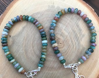Jasper Beaded Bracelet || Semi Precious Bracelet || Boho Chic Bracelet || Stone Bracelet