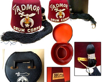 On Sale-Vintage Fez with Original Box / Shriners Fez / Fez / Retro Fez / Fez Hat / Dr. Who