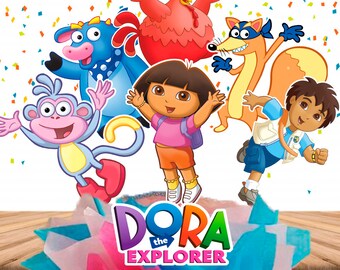 8 Dora The Explorer Centerpieces Double-Sided/ Dora The Explorer Cake Toppers/ Big inch + Small inch/ Dora The Explorer Party/ Printable