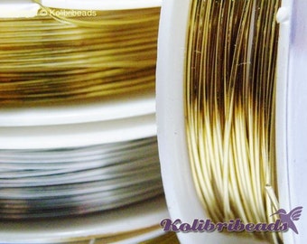 3m Round Jewellery Wire 0.8mm - 20GA- Gold