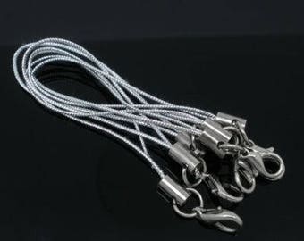 Lot 5 straps silver with lobster clasp