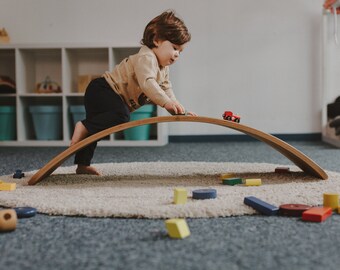 Montessori toy, Wooden toy, Baby cradle, Balance board, Curvy board, Birthday gift, Kids toy, Wooden board, Wood board, Wooden curvy board