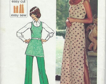 1973 VINTAGE SIMPLICITY PATTERN. Misses Jiffy Knit Dress or Tunic and Pants. 5559 Size 12