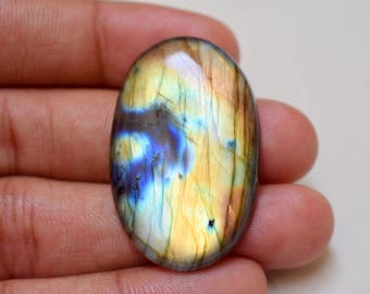 40 x 26 AAA Flashy Labradorite Gemstone cabochon - hand polished - Labradorite pendant - #GP6118