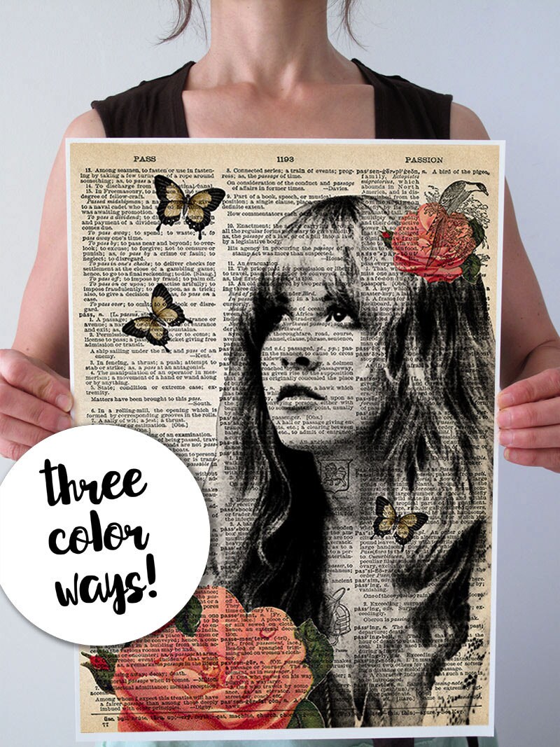 LARGE Stevie Nicks Poster Gypsy Butterflies Fleetwood Mac