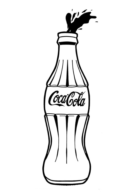Coca Cola Flasche Abbildung drucken