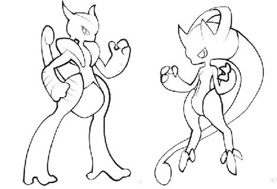 Items similar to Pokemon  Coloring  Book Pages  Mega Mewtwo  X 