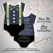 Bowtie baby shower invitation set blue Suspenders invitation
