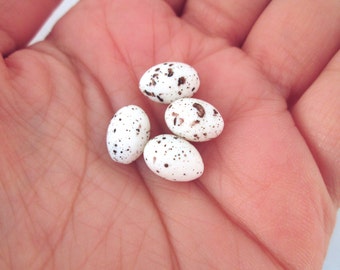 Tiny 3D Speckled Resin Egg Cabochons, Perfect for Dollhouses, #137a