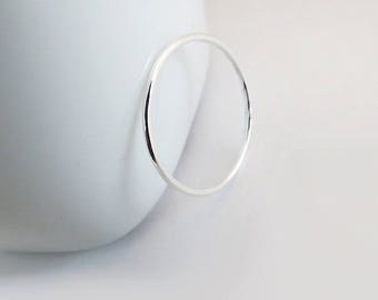 Super Thin Stacking Ring, Round Ring, Smooth Finished Ring, Dainty Ring, 925 Sterling Silver Ring, Skinny 1 mm Stackable Ring