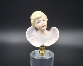 Custom Lamp finial Featuring a Charming Angle Torso with Wings